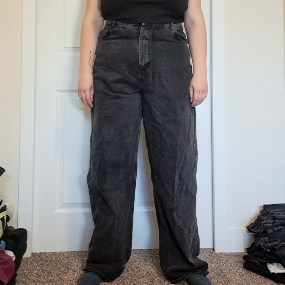 Wide Leg Super High Rise Jeans